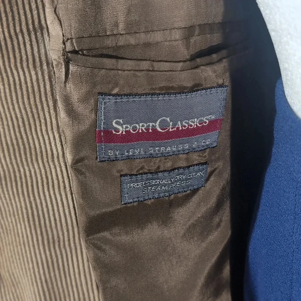 Levi Strauss & Co Brown Corduroy Blazer With Suede Elbow Patches